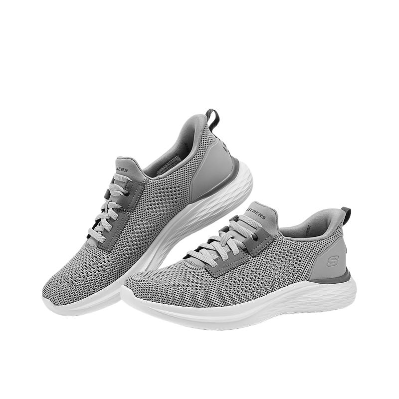 Skechers Abrasion Resistant Low top Running Shoes Men’s Light Gray
