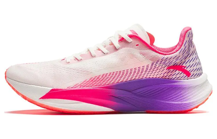 Anta C202 5 Low top Nitrogen Technology, Cut Out Irregular Shape Carbon Plate Training Running Shoes Men's Pink Purple