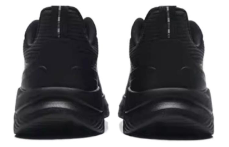 QIAODAN Comfortable Cushioning Abrasion Resistant Breathable Lightweight Low top Running Shoes Men’s Black