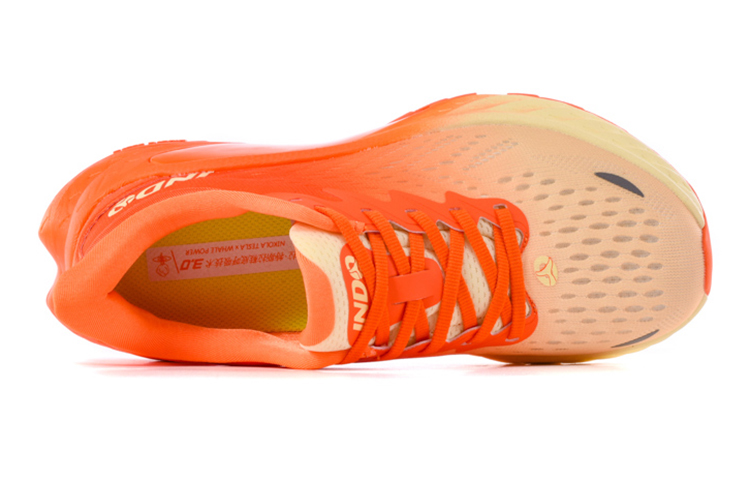 JNDO Mesh, Textile Low top Tesla Valve Breathing Technology Running Shoes Unisex Vibrant Orange