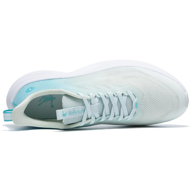 QIAODAN Light Speed 4.0 Comfortable Slip Resistant And Breathable Low top Running Shoes Men’s White Blue