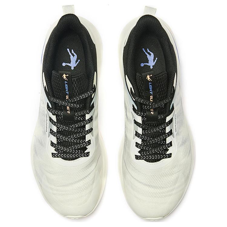 QIAODAN Cushioning Lightweight Cushioning Lightweight Low top Running Shoes Men’s White Black Blue