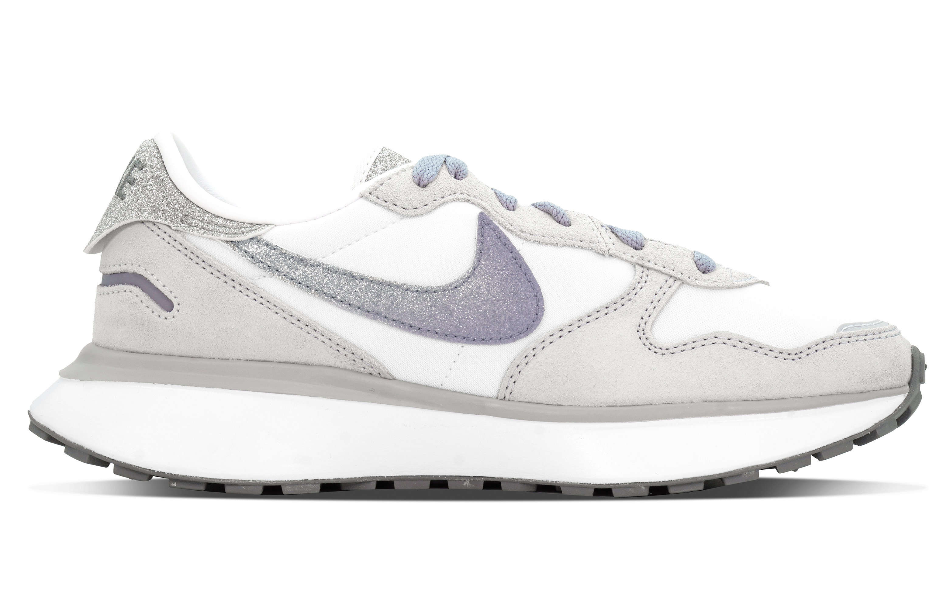 Nike Phoenix Waffle Abrasion Resistant Abrasion Resistant Low top Running Shoes Women’s Gray Silver Purple