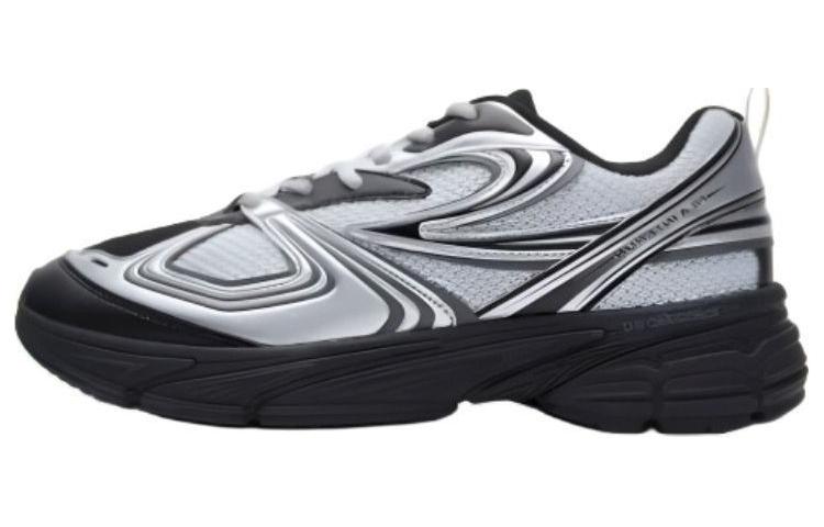 FILA Interrun Comfortable Low top Casual Running Shoes Unisex Black Silver