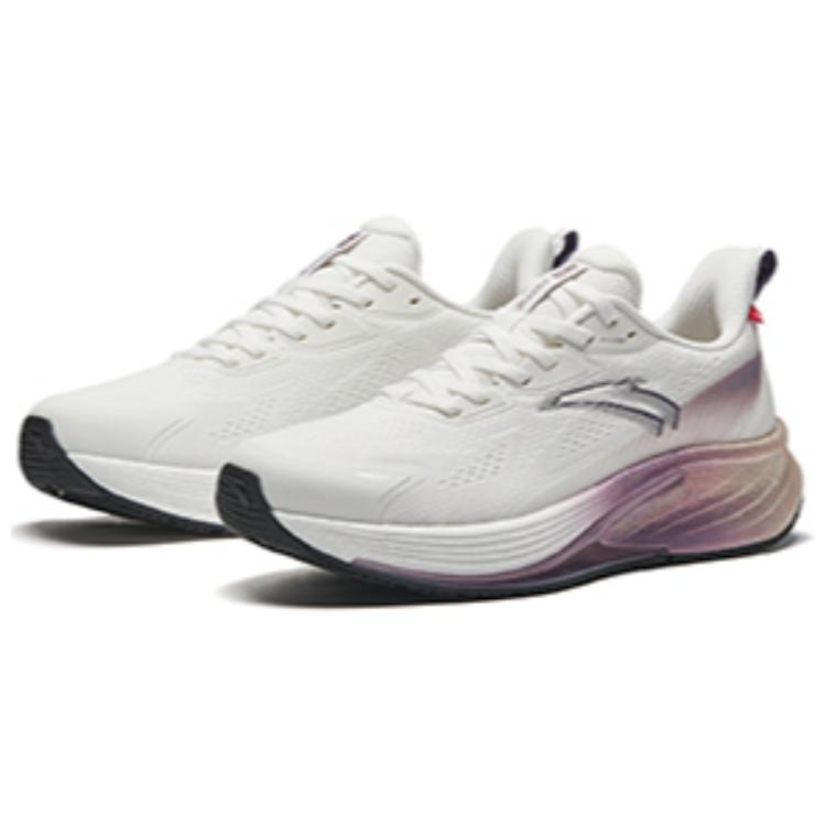 Anta Cushioning, Wear Resistant Low top Nitrogen Technology Running Shoes Women’s White Purple