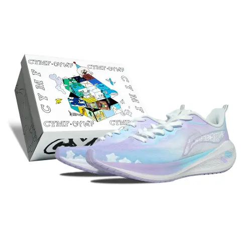 Li Ning WuShi Lite Cushioning Slip Resistant Abrasion Resistant Low top Running Shoes Women's Light Purple