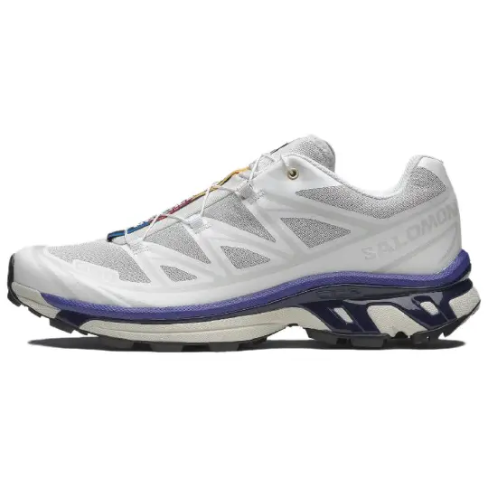 SALOMON XT 6 Soft And Comfortable Low top Casual Trail Running Training City Commuting Running Shoes Unisex White