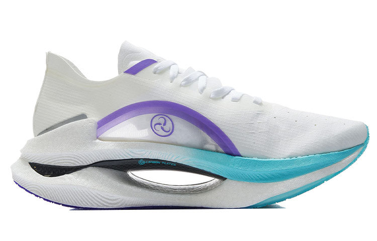 Li Ning DOPAMINE Running Shoes Men’s Low Top Standard White/Fluorescent Blue Purple