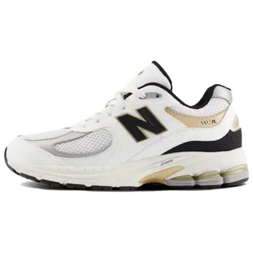 2002R New Balance Big Kid 'White Black Gold'