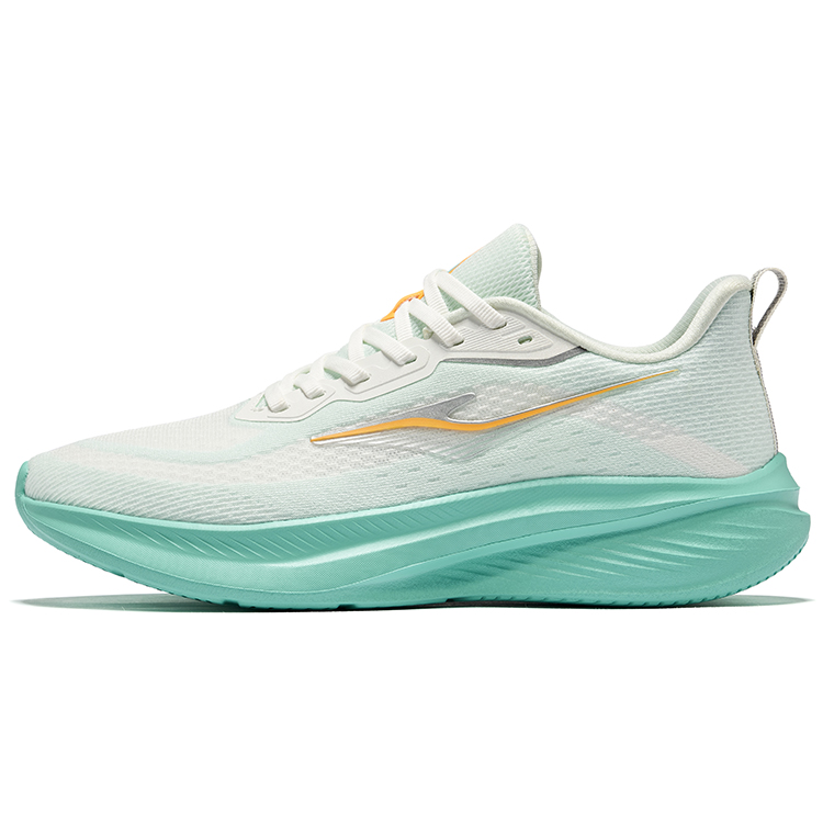 Erke Cushioning Rebound Breathable Low top Running Shoes Men’s Microcrystal White Ice Clear Green