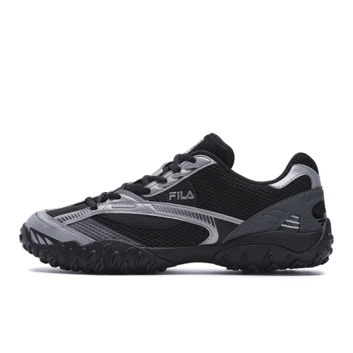 FILA ECHAPPE 2 Breathable Low top Casual Shoes Men's Black Gray Silver