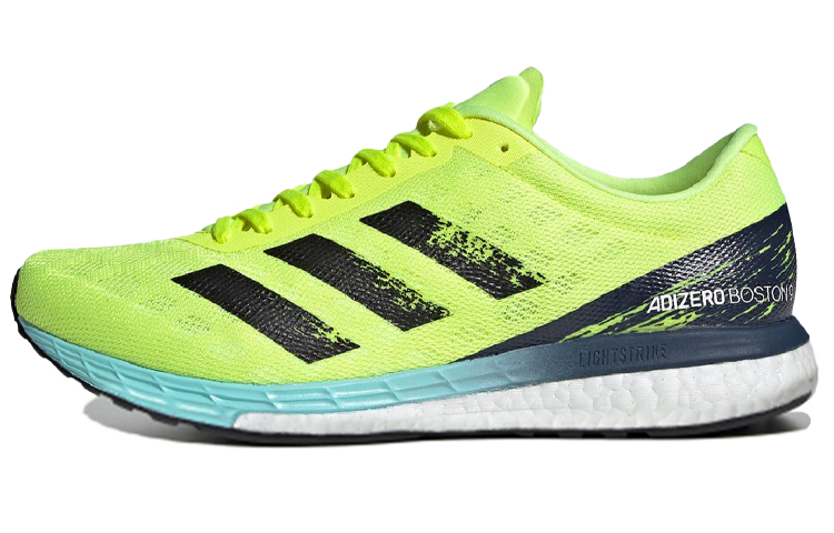 Мужские кроссовки adidas Adizero Boston 9 (зелено-белые)
