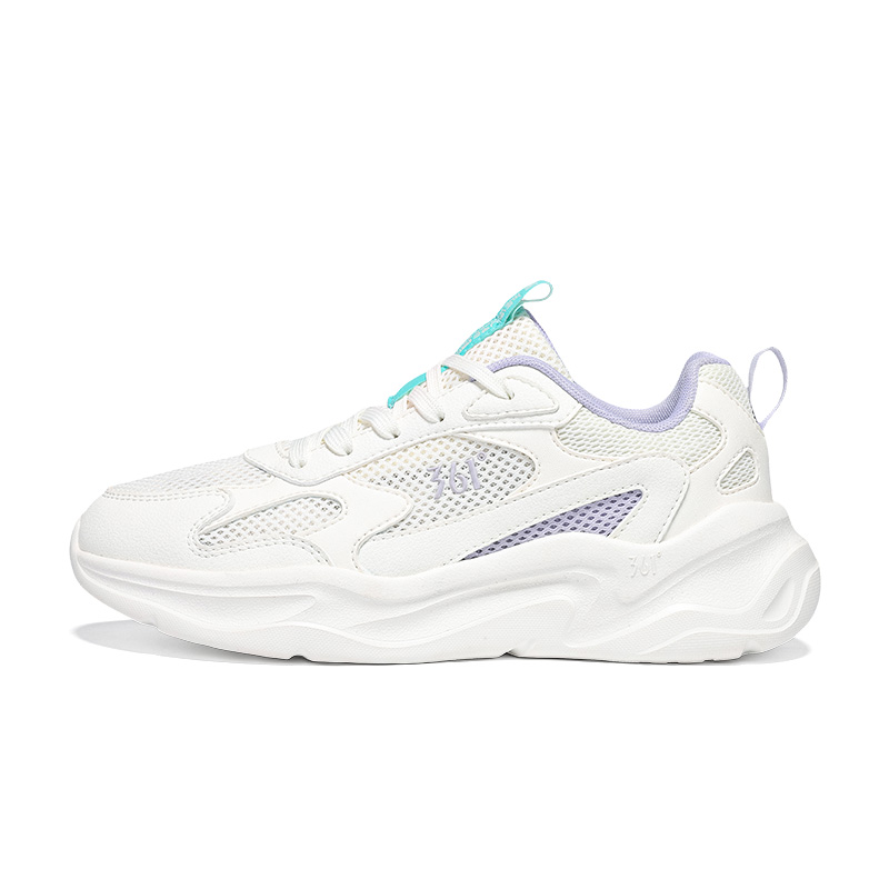 361° Cushioning Lightweight Abrasion Resistant Low top Casual Running Shoes Women’s White Purple