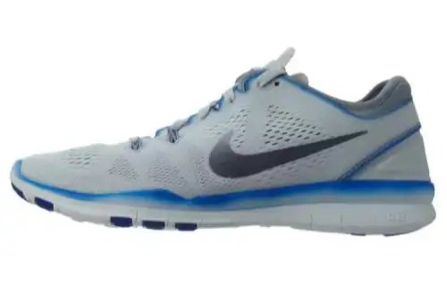 Nike Free 5.0 Tr Fit 5 Mtlc Pure Platinum Metallic Cool Grey Racer Blue White Women's