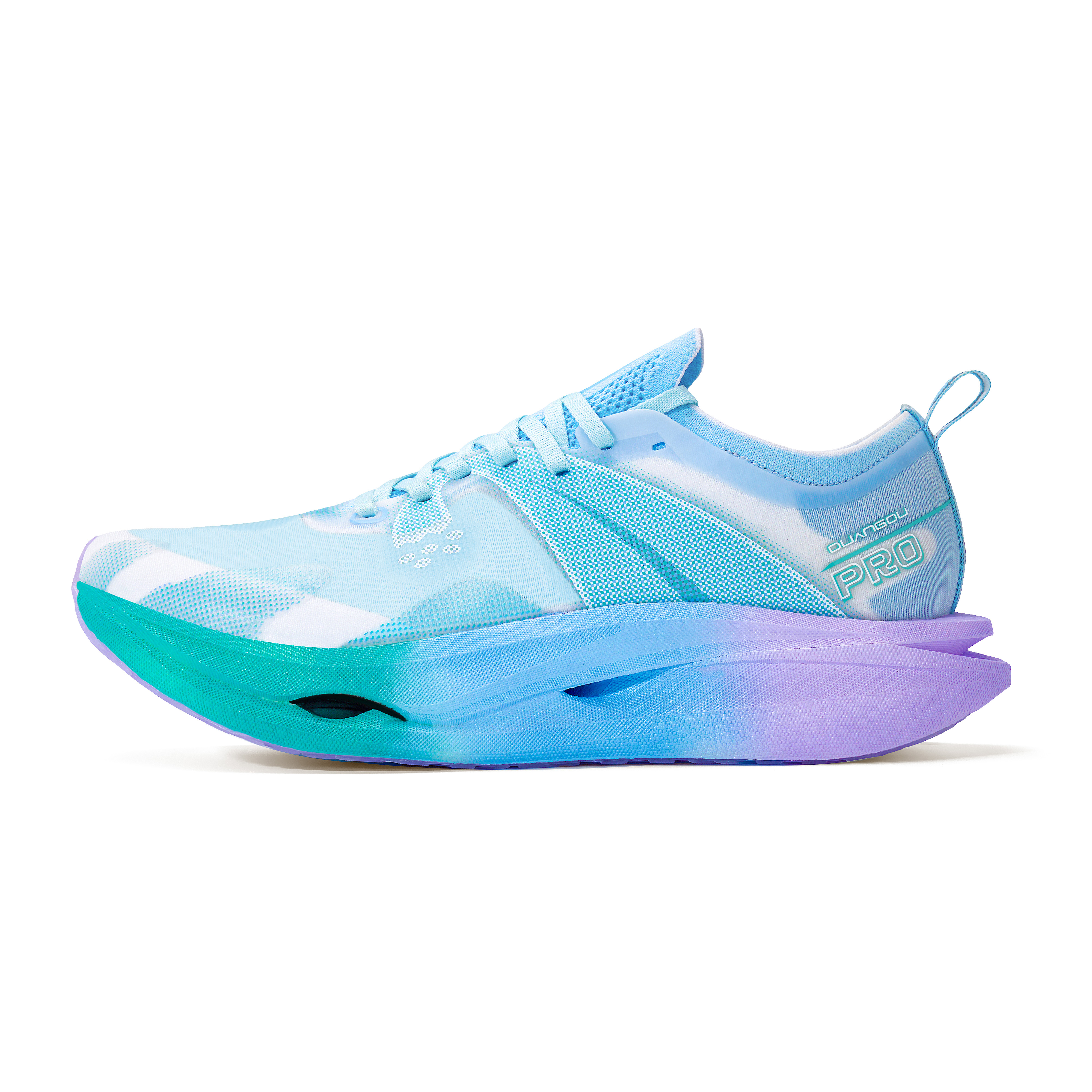 DUANGOU Running Shoes Unisex Low Top Blue Pink Mismatched