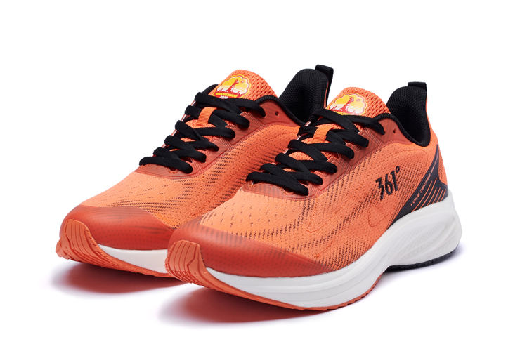 361° QU!KFOAM Mesh Cushioning Slip Resistant Abrasion Resistant Low top Running Shoes Men’s Vermilion Orange