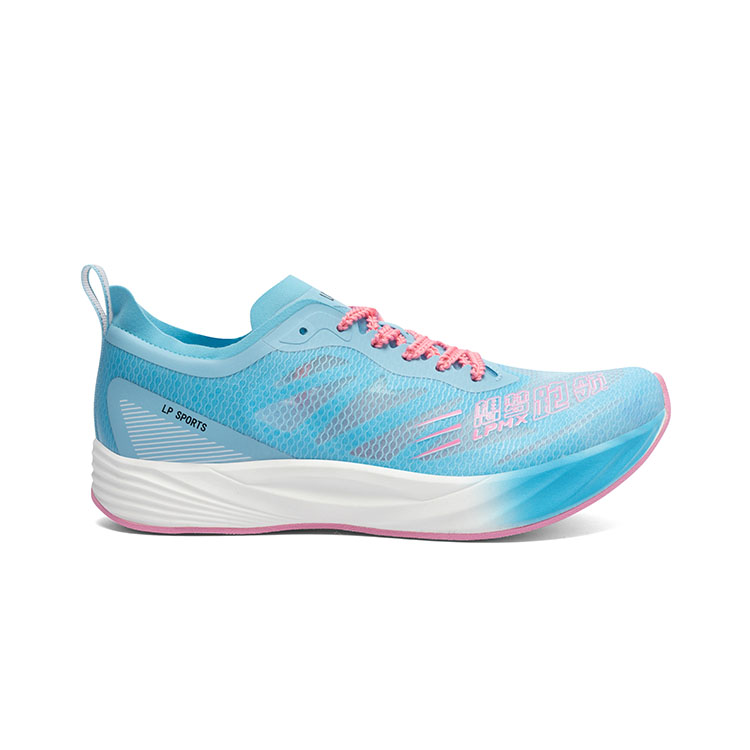 LPMX Full Length Carbon Plate Running Shoes Unisex Pink Blue Mismatched