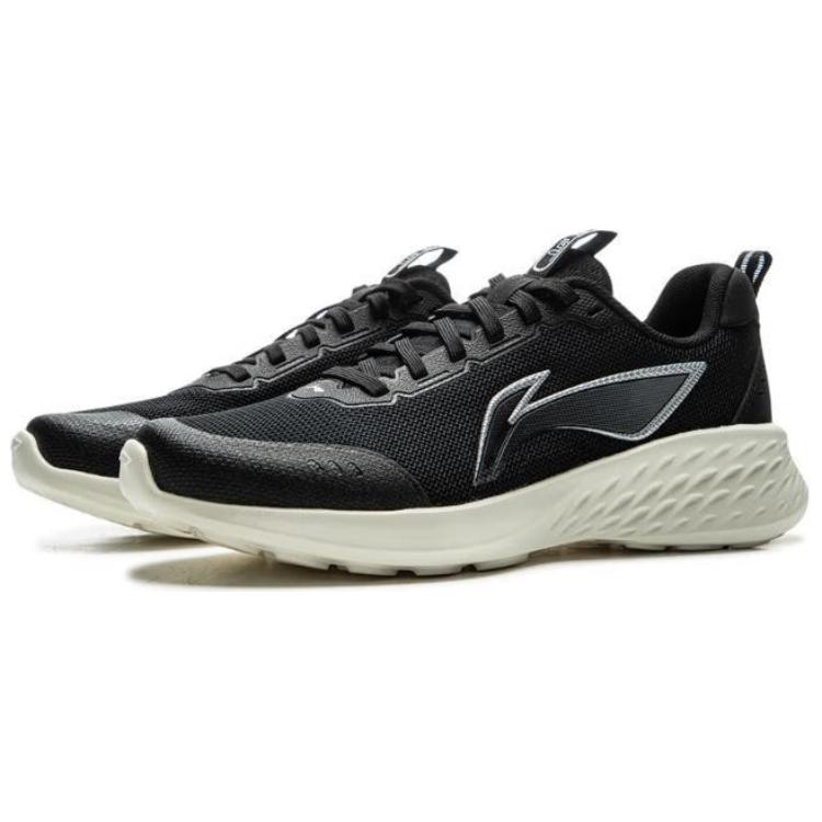 Li Ning Abrasion Resistant Slip Resistant Coverage Low top Casual Running Shoes Women’s Black