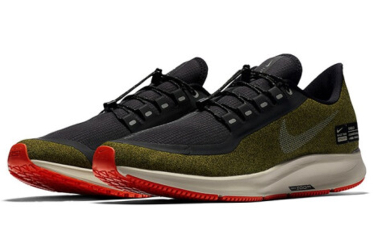 Мужские кроссовки Nike Pegasus 35 Shield "Olive Flak" (оливковые) — 橄榄绿 — фото 3