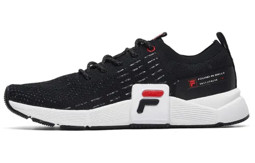 FILA Abrasion Resistant Cushioning Slip Resistant Breathable Low top Running Shoes Men's Black