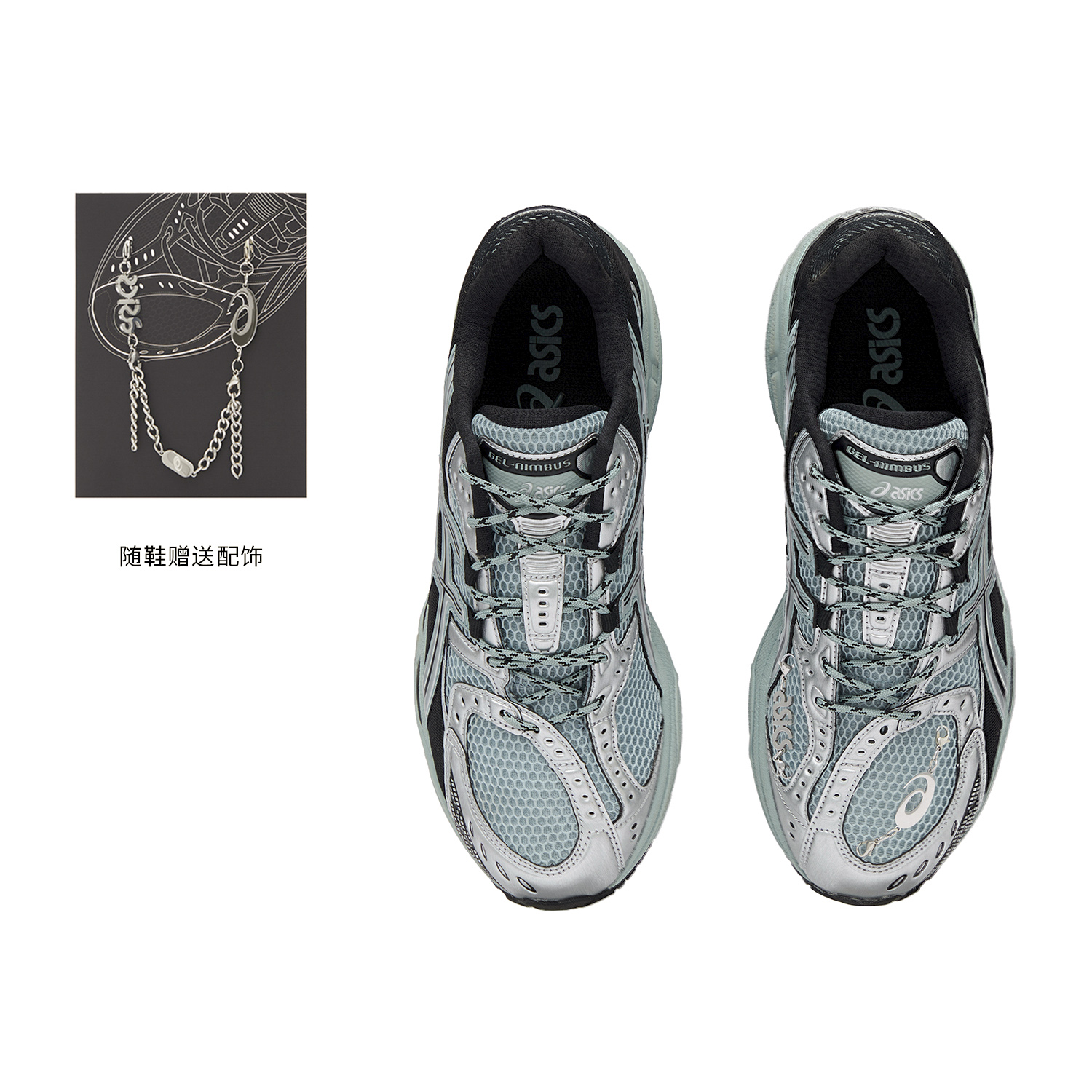 ASICS GEL Nimbus 10.1 Cushioning, Wear Resistant Low top Casual Running Shoes Unisex Cyan Black