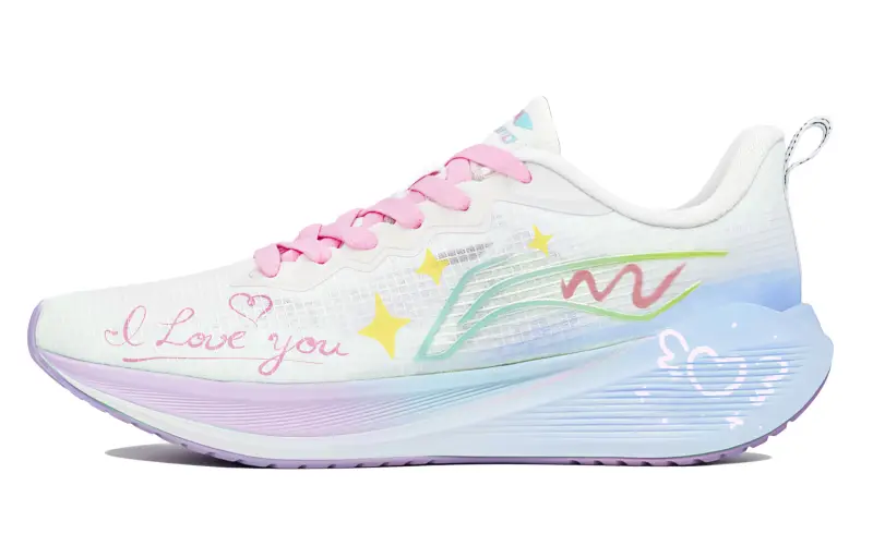 Li Ning Wuyue Cushioning Slip Resistant Cushioning Slip Resistant Low top Casual Training Running Shoes Women's
