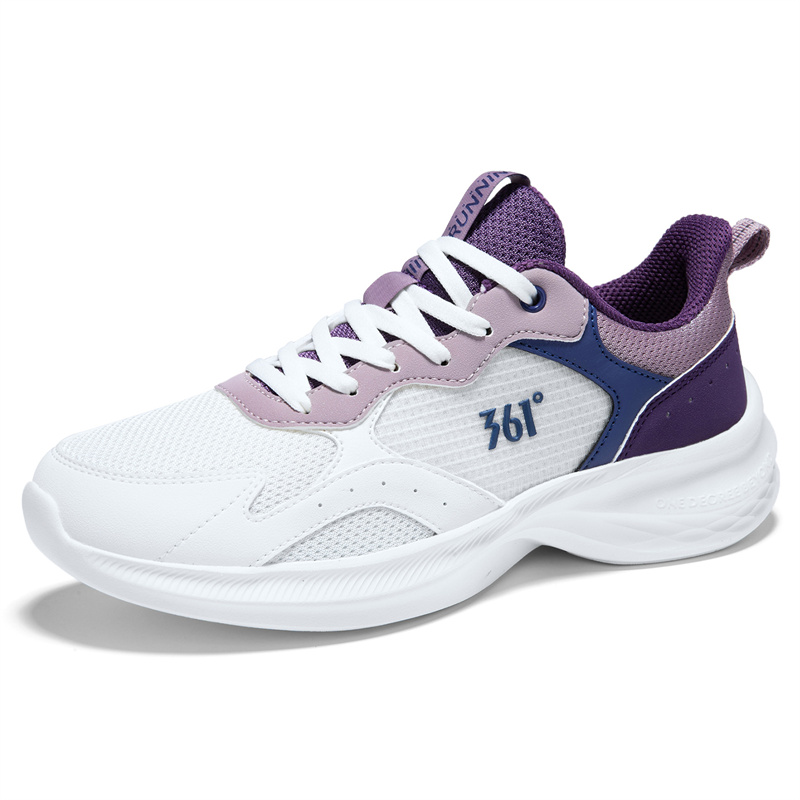 361° Low top Casual Running Shoes Women’s Feather White Lilac Gray Purple