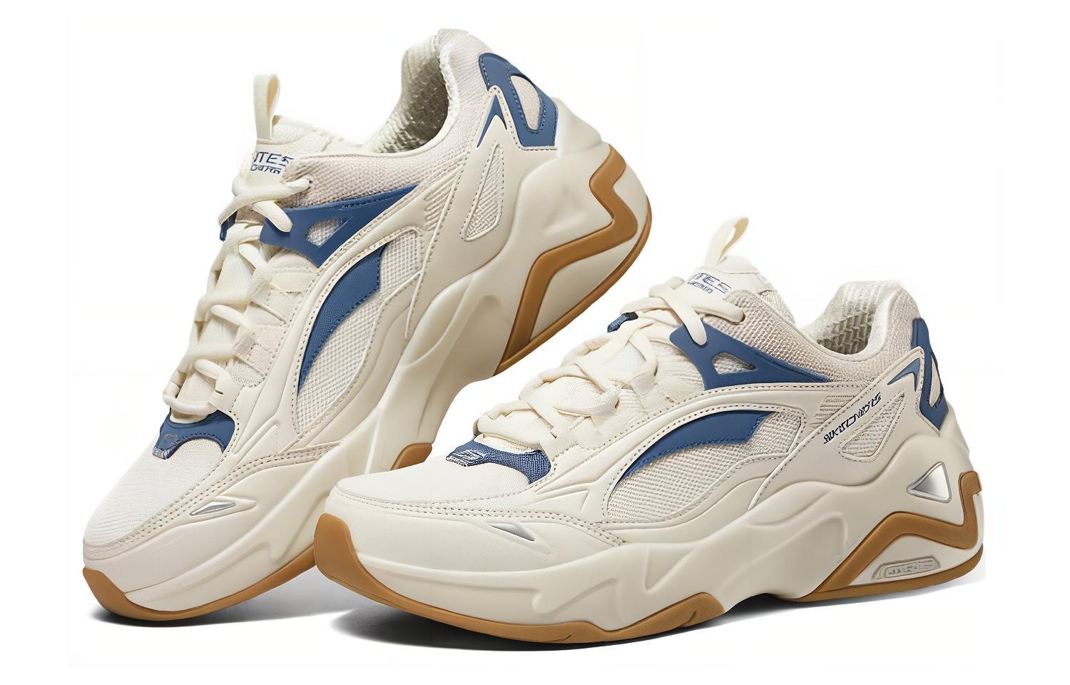Skechers D’LITES HYPER BURST Low top Casual Running Shoes Men’s White Blue