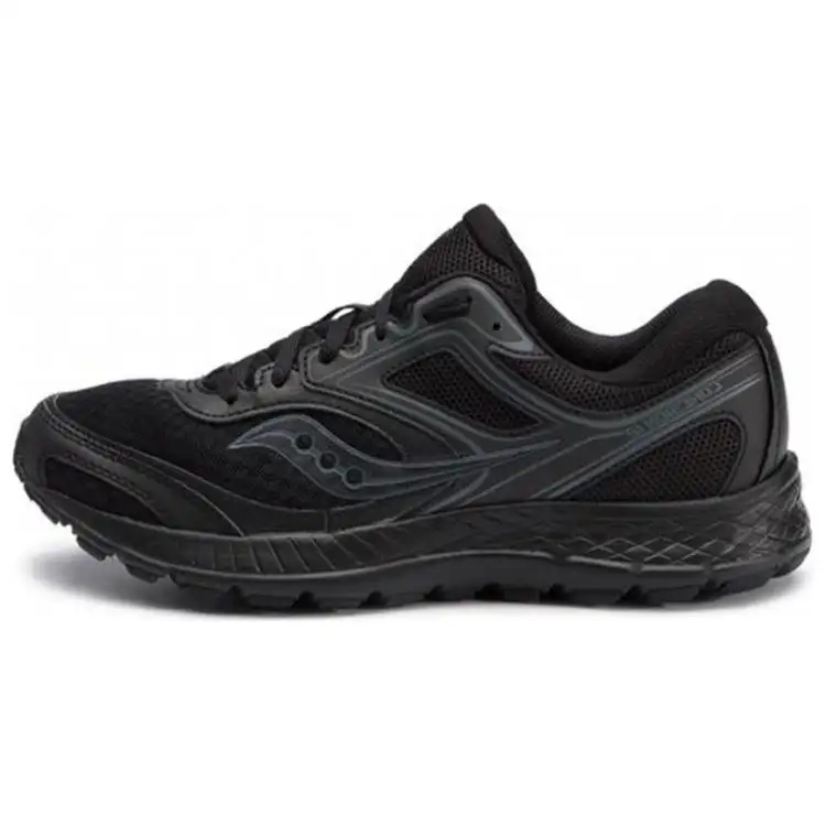Saucony Cohesion 12 Comfortable Cushioning Lightweight Low top Running Shoes Unisex Black