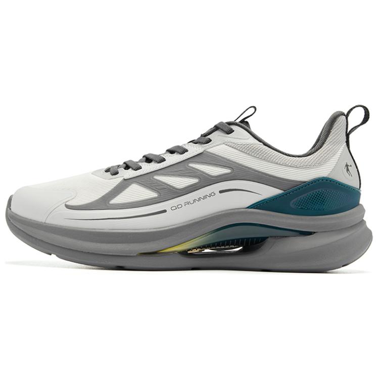 QIAODAN Speed Cushioning Slip Resistant Abrasion Resistant Low top Casual Running Shoes Men’s Gray