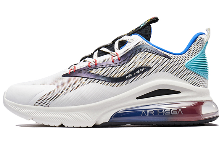 XTEP Cushioning Slip Resistant Abrasion Resistant Low top Running Shoes Men’s White Black Blue