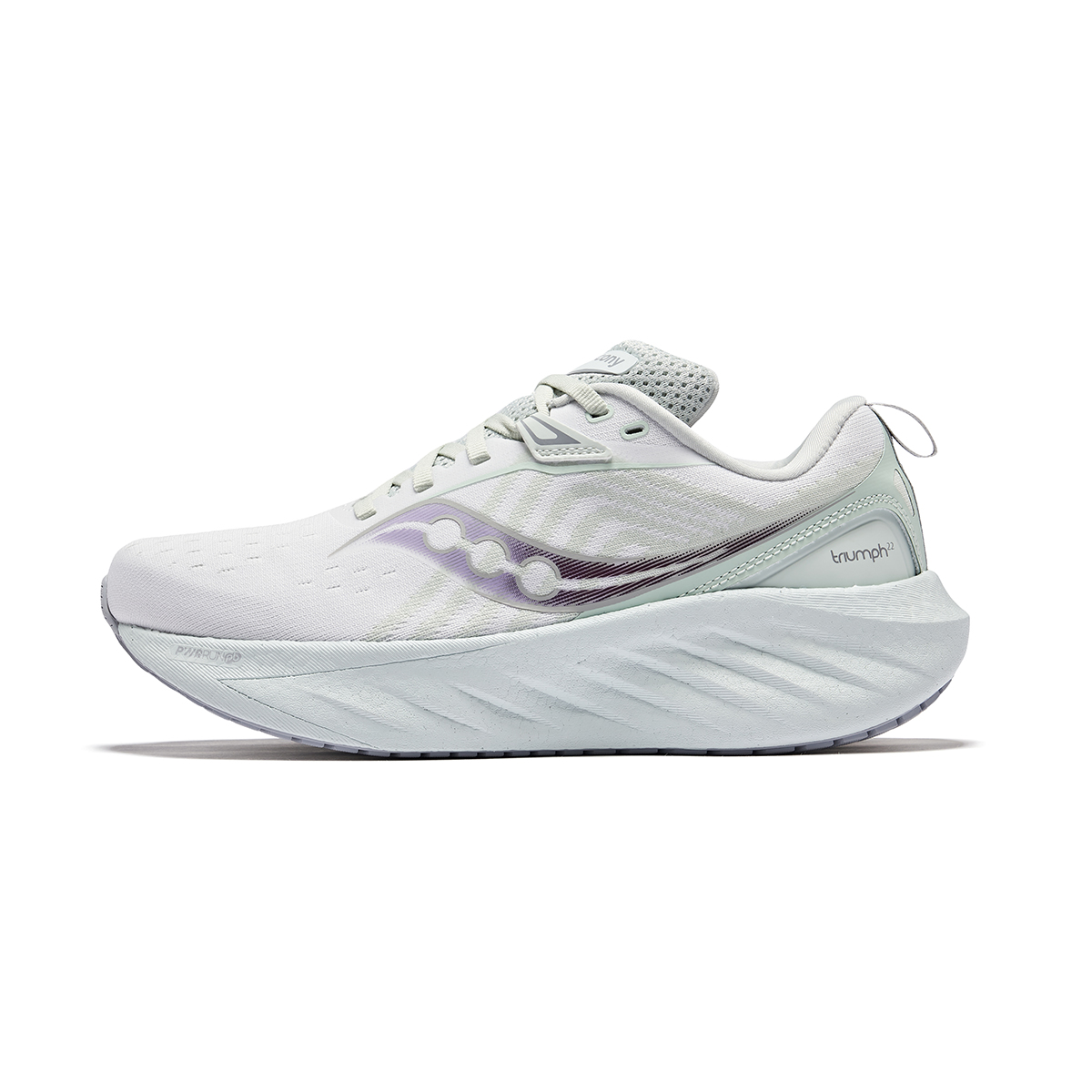 Женские кроссовки Saucony Triumph 22 (бело-зеленые)