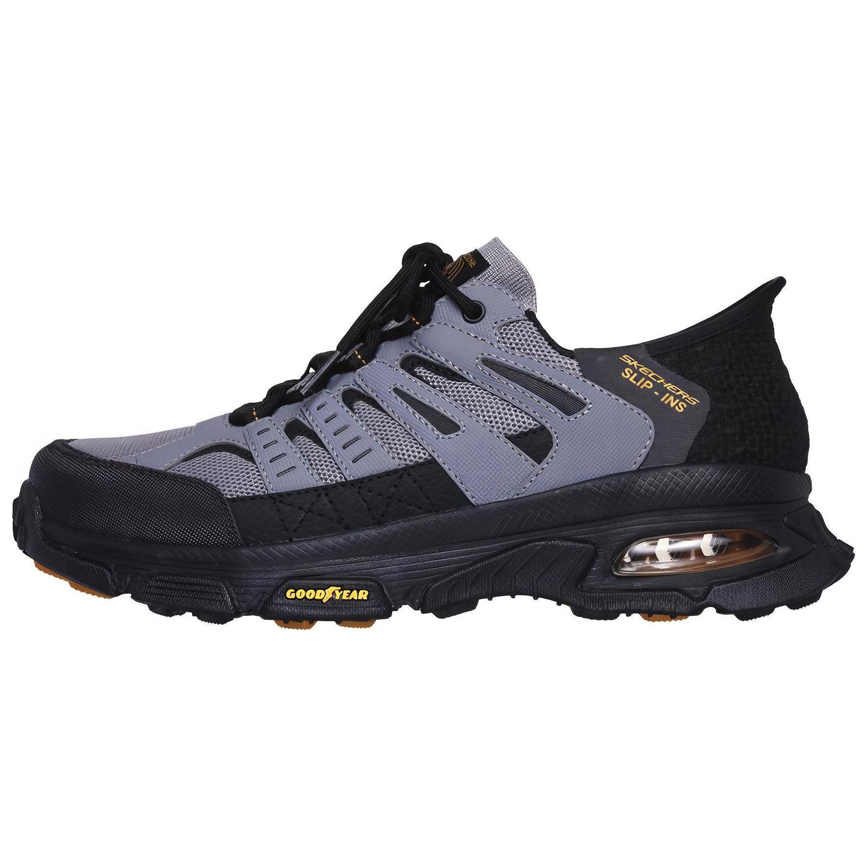 Skechers Abrasion Resistant Low top Running Shoes Men’s Black Gray