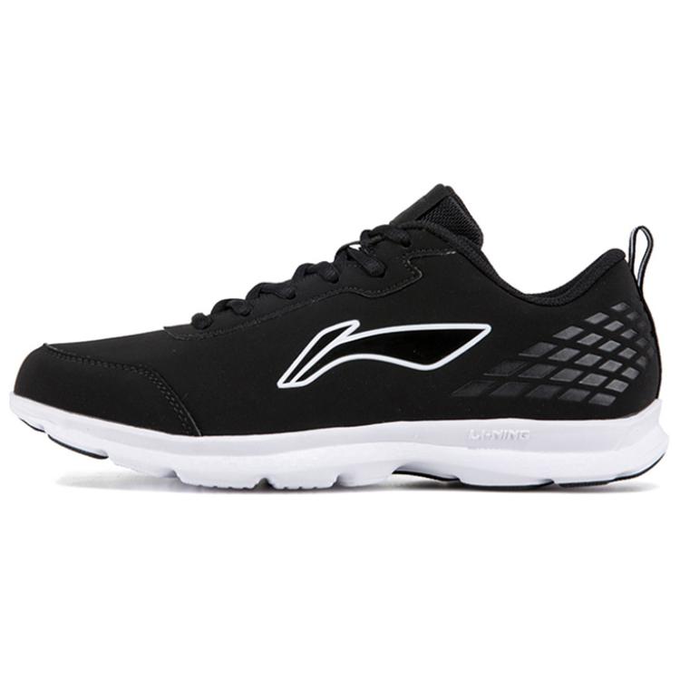 Li Ning Comfortable Low top Running Shoes Unisex Black White