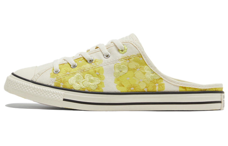Женские шлепанцы Converse Chuck Taylor All Star (бледно-желтые) — фото 1