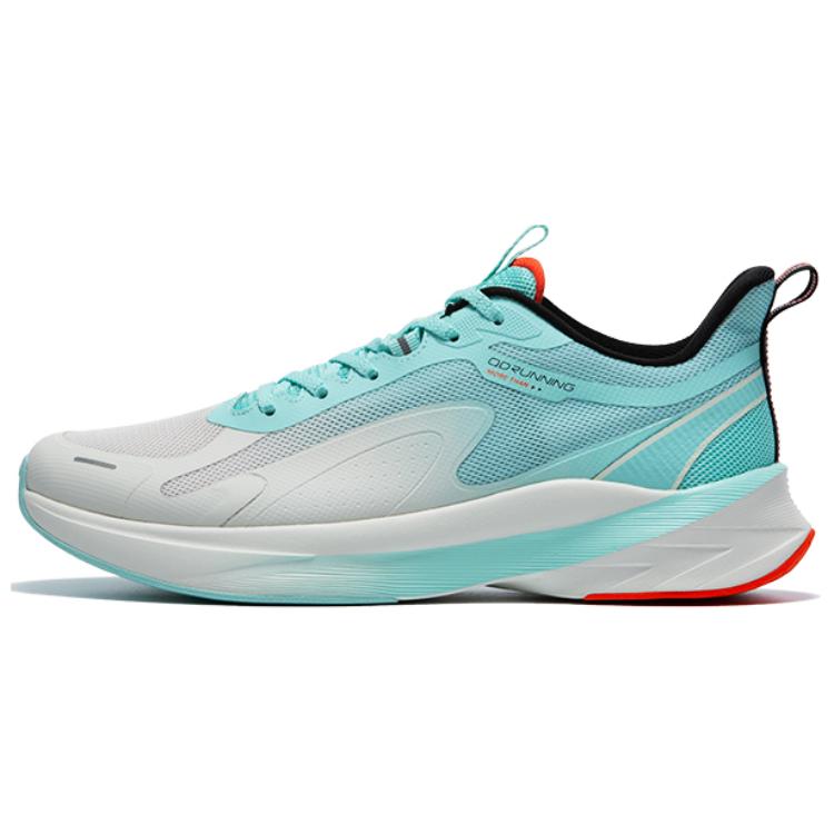 QIAODAN Light Speed 4.0 Cushioning Slip Resistant Breathable Low top Dui Light Running Shoes Men’s White Blue