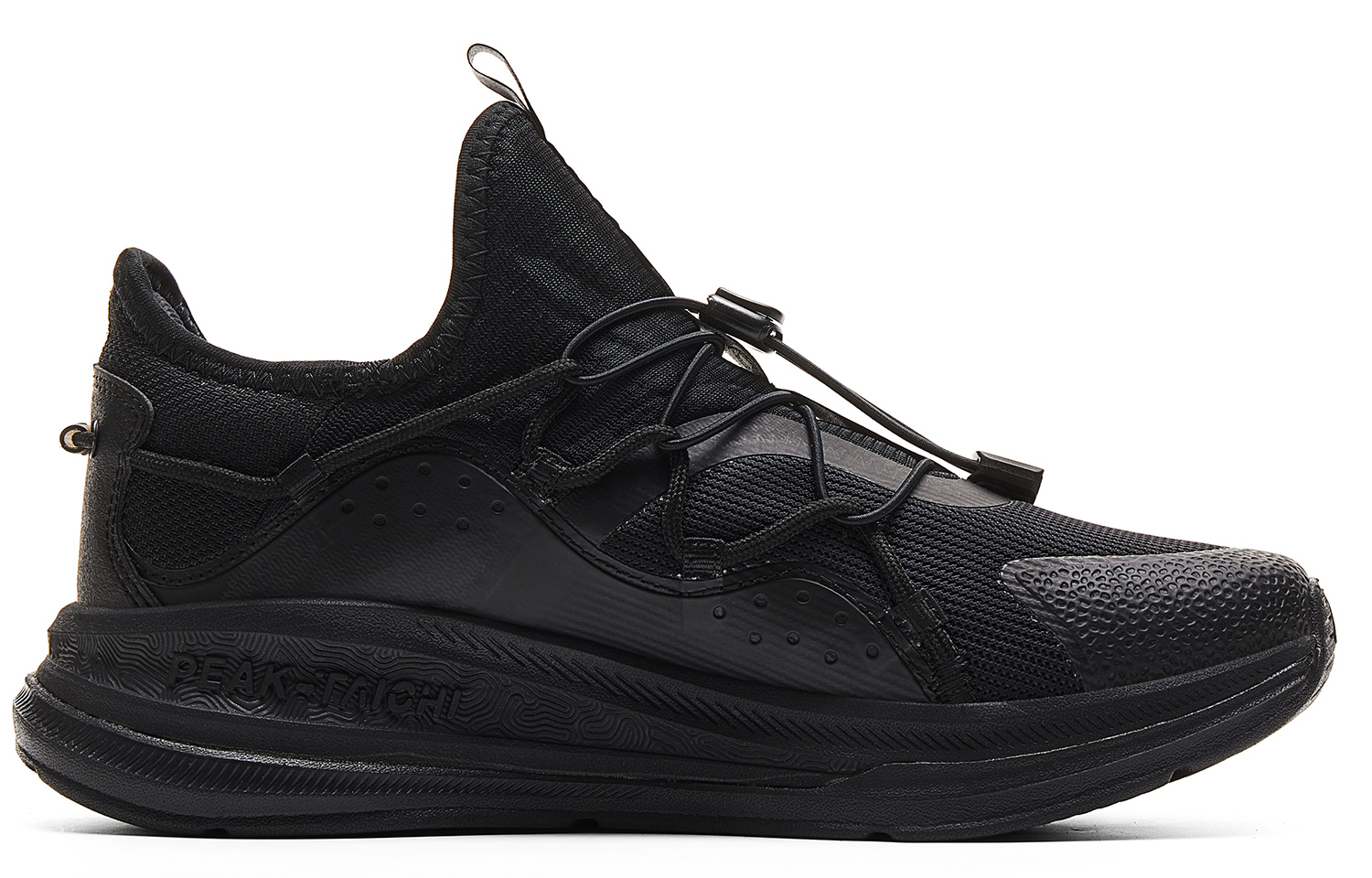 PEAK Cushioning Slip Resistant Abrasion Resistant Low top Casual Running Shoes Women’s All Black
