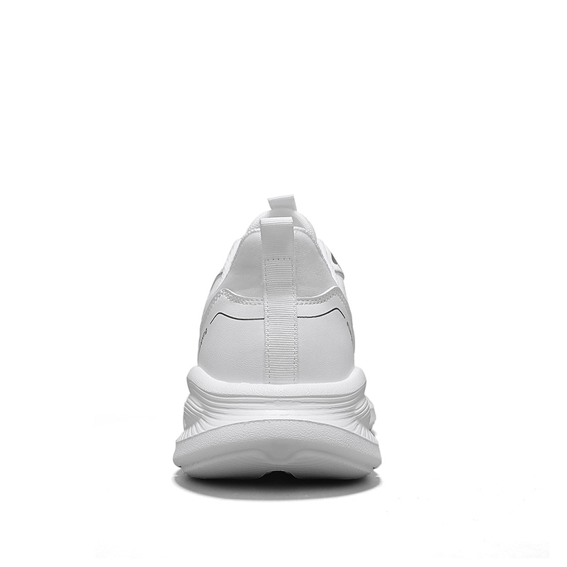 Binary Cushioning Rebound Lightweight Breathable Slip Resistant Low top Running Shoes Men’s White