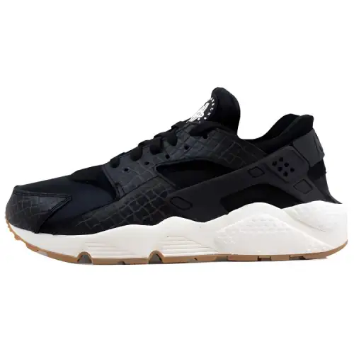 Nike Air Huarache Run Premium Black/Black Sail Gum Medium Brown Women's