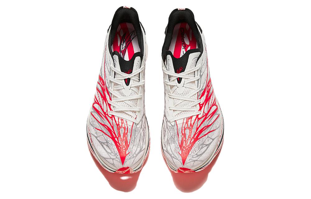 Anta C10 Pro Fabric Cushioning Slip Resistant Low top Nitrogen Technology Marathon Racing Running Shoes Men’s White Red