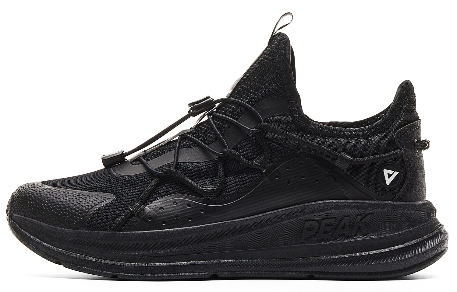PEAK Cushioning Slip Resistant Abrasion Resistant Low top Casual Running Shoes Women’s All Black