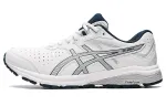 Asics GT 1000 Leather Comfortable Abrasion Resistant Low top Running Shoes Men's White Gray 2E Width