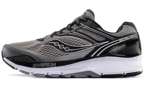Saucony Echelon 7 Mesh Cushioning Slip Resistant Lightweight Low top Running Shoes Men's Gray Black