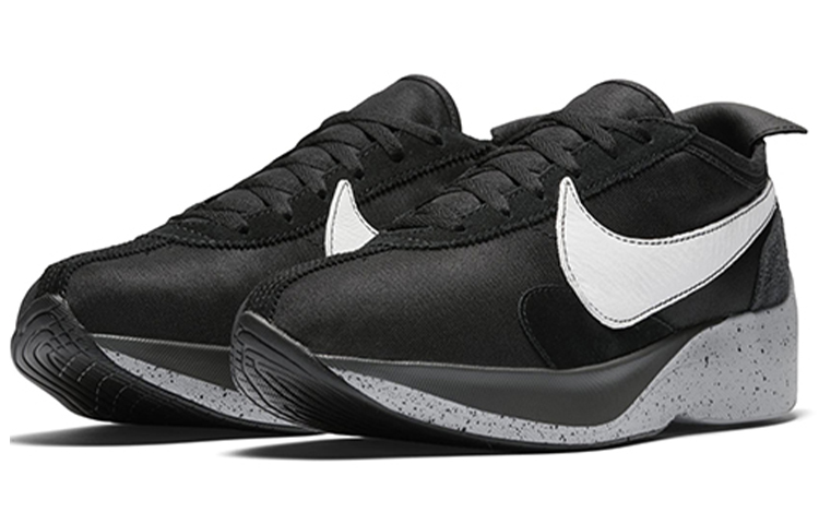 Мужские кроссовки Nike Moon Racer Black Wolf Grey (черно-серые) — Чёрный / белый / серый — фото 3