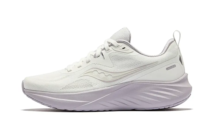 Saucony LANCER Gun Rider 3 EVA Cushioning Breathable Coverage Low top Casual Running Shoes Women's White Purple