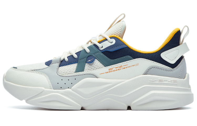 Erke Abrasion Resistant Low top Running Shoes Men’s White Blue