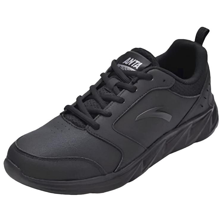 Anta Cushioning Slip Resistant Abrasion Resistant Breathable Lightweight Low top Running Shoes Men’s Black