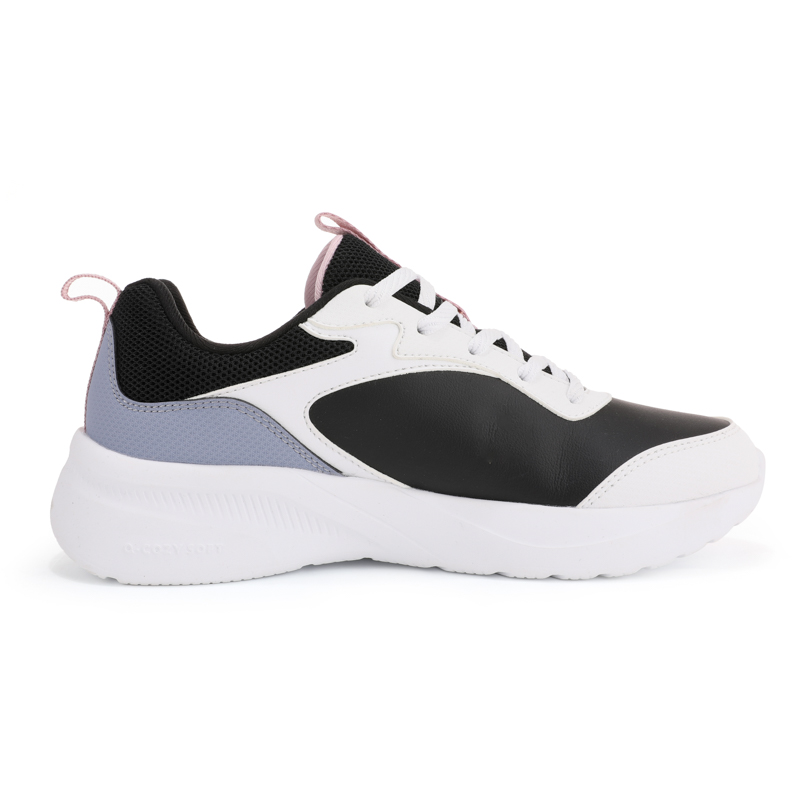 QIAODAN Cushioning Slip Resistant Abrasion Resistant Waterproof Low top Running Shoes Women’s Black White