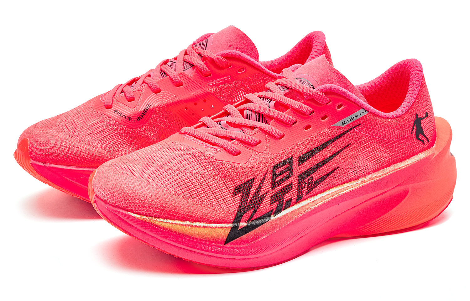 QIAODAN Feiying PB4.0 Cushioning Slip Resistant Abrasion Resistant Low top Running Shoes Women’s Pink Black