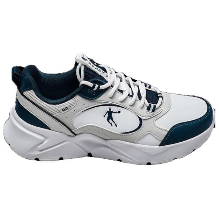 QIAODAN Cushioning Slip Resistant Low top Running Shoes Men’s White Gray